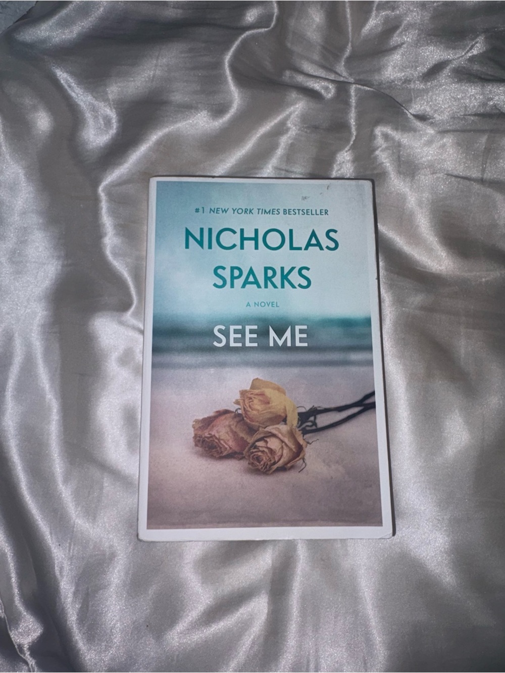 Nicholas Sparks "See Me" Paperback Book - Teal & Beige Cover
